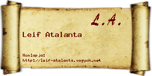 Leif Atalanta névjegykártya
